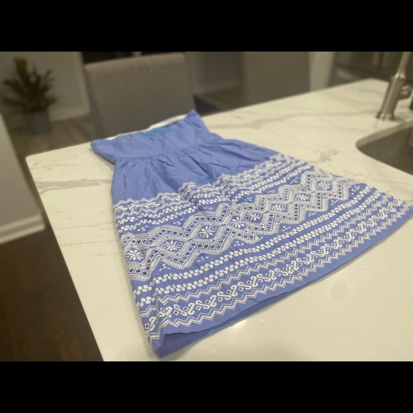 NWT J Crew Chambray Embroided Dress size 2 - Picture 7 of 9